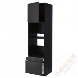 ⭐METOD / MAXIMERA⭐Рано утром/пирог ком доктор/2 шу, черный/Nickebo матантрацит, 60x60x220 cm⭐ИКЕА-29498056