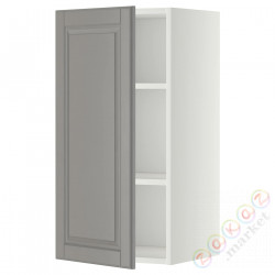 ⭐METOD⭐Навесной шкаф с полками, белый/Bodbyn Серый, 40x80 cm⭐ИКЕА-39467498