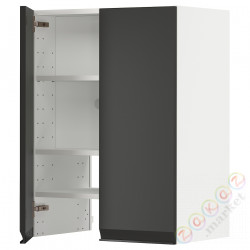 ⭐METOD⭐Шкаф okaнадa сполка/Drzс упражнениями, белый/Upplöv матантрацит, 60x80 cm⭐ИКЕА-99504544