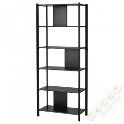 ⭐JATTESTA⭐Книжный шкаф, черный, 80x195 cm⭐ИКЕА-80512959