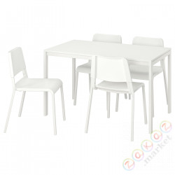 ⭐MELLTORP / TEODORES⭐Таблица и 4 стулья, белый, 125 cm⭐ИКЕА-29221256