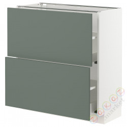 ⭐METOD / MAXIMERA⭐Шкаф/2 шу/, белый/Bodarp серо-зеленый, 80x37 cm⭐ИКЕА-89316690