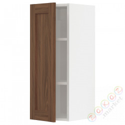 ⭐METOD⭐Навесной шкаф с полками, белый Enköping/коричневый орех, 30x80 cm⭐ИКЕА-69475128