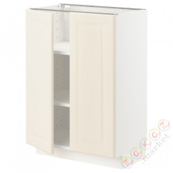 ⭐METOD⭐Кабинет stj/полки/2 дверь, белый/Bodbyn сливочный, 60x37 cm⭐ИКЕА-89455959