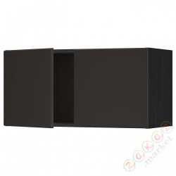 ⭐METOD⭐настенный шкаф/2 дверь, черный/Кунгсбака антрацит, 80x40 cm⭐ИКЕА-29457174