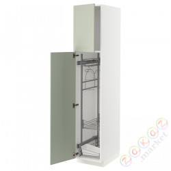 ⭐METOD⭐Высокий шкаф/домашний интерьер, белый/Stensund светло-зеленый, 40x60x200 cm⭐ИКЕА-29486845