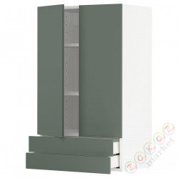 ⭐METOD / MAXIMERA⭐Sза c 2 Drz/2 ящики, белый/Bodarp серо-зеленый, 60x100 cm⭐ИКЕА-99469951