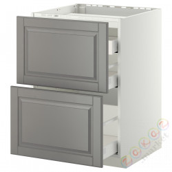 ⭐METOD / MAXIMERA⭐Старший полковник/2fr/3шу, белый/Bodbyn Серый, 60x60 cm⭐ИКЕА-69027163