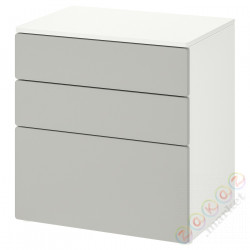 ⭐SMASTAD / PLATSA⭐Комод, 3 ящики, белый/Серый, 60x42x63 cm⭐ИКЕА-29420171