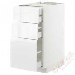 ⭐METOD / MAXIMERA⭐3 пт/2n/śr/в шу, белый/Блеск Voxtorp/белый, 40x60 cm⭐ИКЕА-69254283