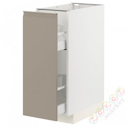 ⭐METOD / MAXIMERA⭐Кабинет ул./wysuwане wyposażenт.е.доб, белый/Upplöv матciemnoбежевый, 30x60 cm⭐ИКЕА-89492037