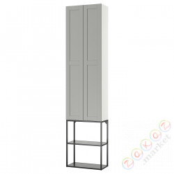 ⭐ENHET⭐Книжный шкаф, антрацит/серая рамка, 60x32x255 cm⭐ИКЕА-59547913