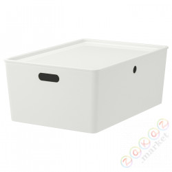 ⭐KUGGIS⭐Контейнер с крышкой, белый, 37x54x21 cm⭐ИКЕА-89561200