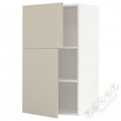 ⭐METOD⭐Навесной шкаф с полками/2 дверь, белый/Havstorp бежевый, 60x100 cm⭐ИКЕА-89461328