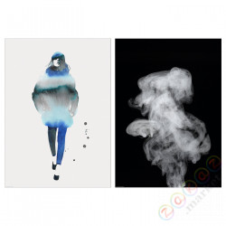 ⭐BILD⭐Плакат, na niebiesko, 50x70 cm⭐ИКЕА-50546244