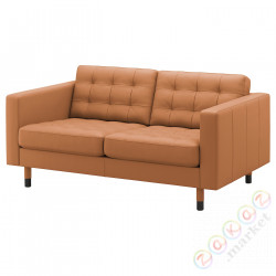 ⭐LANDSKRONA⭐Диван 2-человекowa, Бабушка/Бомстад золотисто-коричневый/дерево/черный⭐ИКЕА-29444209