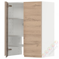 ⭐METOD⭐Шкаф okaнадa сполка/Drzс упражнениями, белый/Voxtorpподражание. дуб, 60x80 cm⭐ИКЕА-89504573