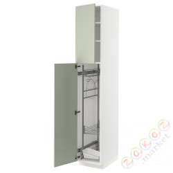 ⭐METOD⭐Высокий шкаф/домашний интерьер, белый/Stensund светло-зеленый, 40x60x220 cm⭐ИКЕА-29487350