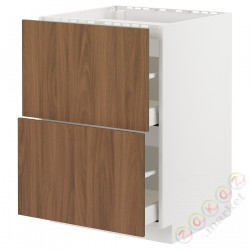 ⭐METOD / MAXIMERA⭐Ша ул/2fr/2шу, белый/Tistorp подражаниеacja коричневыйowego орехa, 60x60 cm⭐ИКЕА-89518928