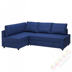 ⭐FRIHETEN / KLAGSHAMN⭐Угловой диван-кровать, Скифтебо синий⭐ИКЕА-49444326