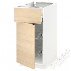 ⭐METOD / MAXIMERA⭐Кабинет stj/доктор/ящики/дверь, белый/Askersund яркий узор ясеня, 40x60 cm⭐ИКЕА-39463344