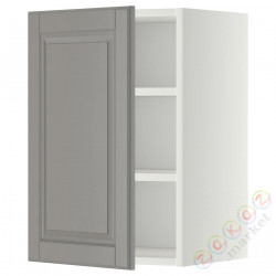 ⭐METOD⭐Навесной шкаф с полками, белый/Bodbyn Серый, 40x60 cm⭐ИКЕА-29460973