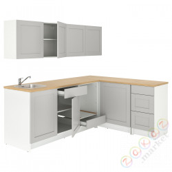 ⭐KNOXHULT⭐Угловая кухня, Серый, 243x164x220 cm⭐ИКЕА-39388401