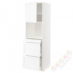 ⭐METOD / MAXIMERA⭐Обувь для микрокомбо дверь/3шу, белый Enköping/белый имитация дерева, 60x60x200 cm⭐ИКЕА-19473589