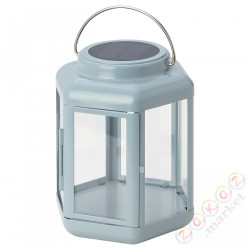 ⭐SOLVINDEN⭐Настольная лампа na energię słon. LED, latarenka/светло-синий, 17 cm⭐ИКЕА-40514583