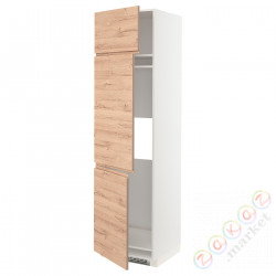 ⭐METOD⭐Ледяной шкаф высокий/замораживание/3Drz, белый/Voxtorpподражание. дуб, 60x60x220 cm⭐ИКЕА-29469978