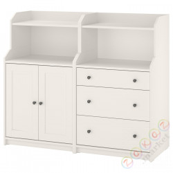 ⭐HAUGA⭐Книжный шкаф, белый, 139x46x116 cm⭐ИКЕА-99388634