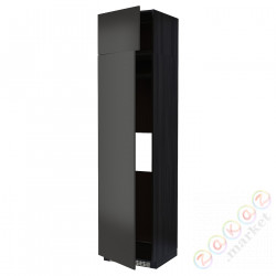 ⭐METOD⭐Высота или замерзание 2шу, черный/Nickebo матантрацит, 60x60x240 cm⭐ИКЕА-49497937