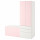 ⭐SMASTAD / PLATSA⭐Книжный шкаф, белый бледно-розовый/со скамейкой, 150x57x181 cm⭐ИКЕА-69431219