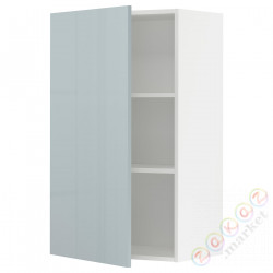 ⭐METOD⭐Навесной шкаф с полками, белый/Kallarp jasnoсерый-синий, 60x100 cm⭐ИКЕА-69479112