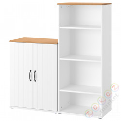 ⭐SKRUVBY⭐Книжный шкаф, белый, 130x140 cm⭐ИКЕА-99494724