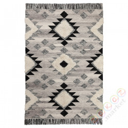 ⭐TANNISBY⭐Коврик ровный, wykonano ręcznie/серый черный, 160x230 cm⭐ИКЕА-70494710