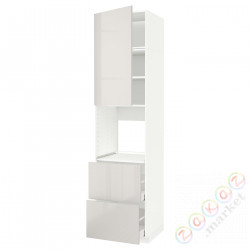 ⭐METOD / MAXIMERA⭐Шшш!/Drz/2шу, белый/Ringhult светло-серый, 60x60x240 cm⭐ИКЕА-19465103