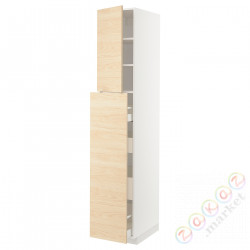 ⭐METOD / MAXIMERA⭐Sза wys сwys 4шу/1Drz/2половина, белый/Askersund яркий узор ясеня, 40x60x220 cm⭐ИКЕА-49466281