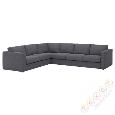 ⭐VIMLE⭐5-местный угловой диван, Gunnared средний серый⭐ИКЕА-59399578