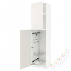 ⭐METOD⭐Высокий шкаф/домашний интерьер, белый/Веддинге белый, 60x60x240 cm⭐ИКЕА-49457936