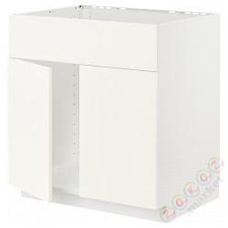 ⭐METOD⭐Стоянка под раковину 2Drz/fr, белый/Vallstena белый, 80x60 cm⭐ИКЕА-09507146