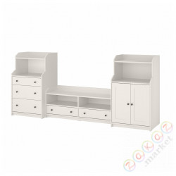 ⭐HAUGA⭐TV/комбинация полок, белый, 277x46x116 cm⭐ИКЕА-99388436