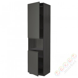 ⭐METOD⭐Ш x В ст микрофон 2Drz/половина, черный/Voxtorpтемно-серый, 60x60x240 cm⭐ИКЕА-49462914