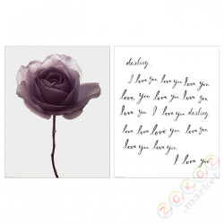 ⭐BILD⭐Плакат, romantyczna розовыйa, 40x50 cm⭐ИКЕА-10570542