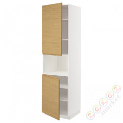 ⭐METOD⭐Ш x В ст микрофон 2Drz/половина, белый/Voxtorpподражание. дуб, 60x60x220 cm⭐ИКЕА-49539273