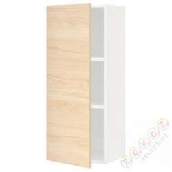 ⭐METOD⭐Навесной шкаф с полками, белый/Askersund яркий узор ясеня, 40x100 cm⭐ИКЕА-19467060