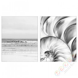 ⭐BILD⭐Плакат, Серый ocean, 40x50 cm⭐ИКЕА-90521642