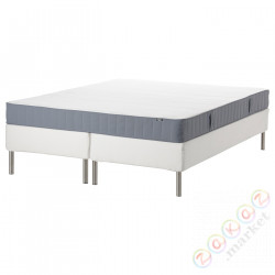 ⭐ESPEVAR/VESTMARKA⭐Континентальная кровать, белый/светло-голубой средней жесткости, 160x200 cm⭐ИКЕА-09389751