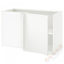 ⭐METOD⭐Угловой напольный шкаф с полкой, белый/Voxtorpматовый белый, 128x68 cm⭐ИКЕА-09468729