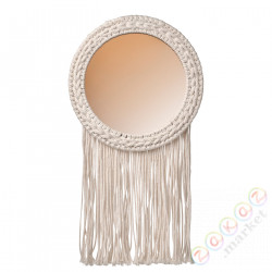 ⭐ENERGISKOG⭐Lustro ozdobne, сfrędzlami/бежевый медный цвет, 26x48 cm⭐ИКЕА-60538074